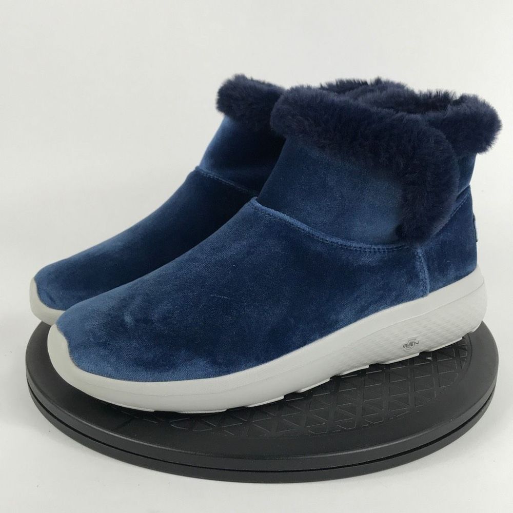 Skechers On The Go City 2 Ankle Boots Velvet Blue 144435 Women’s Size 9